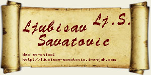 Ljubisav Savatović vizit kartica